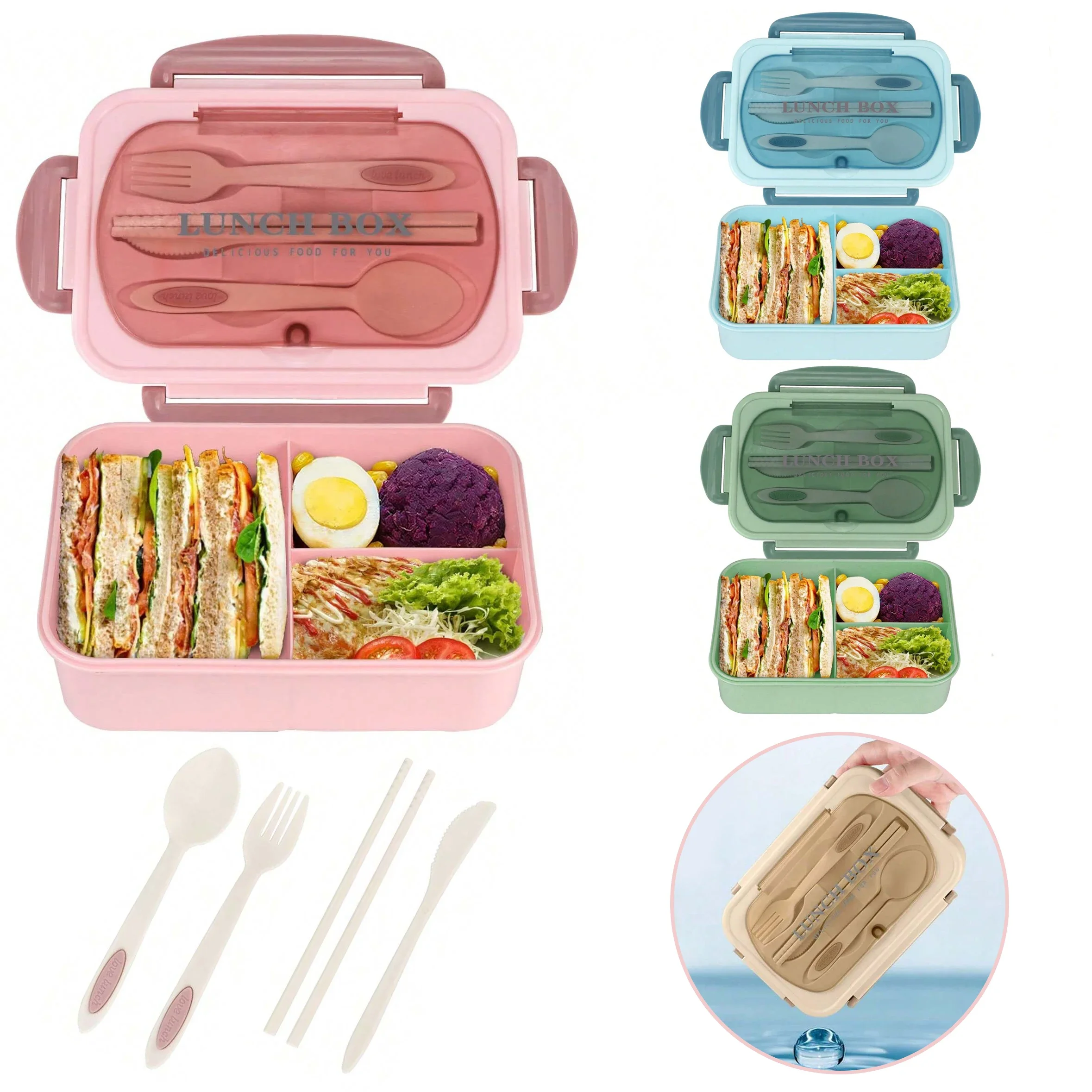 Men'S Accessories Rack - Bento-Box für Erwachsene mit 3 Fächern,