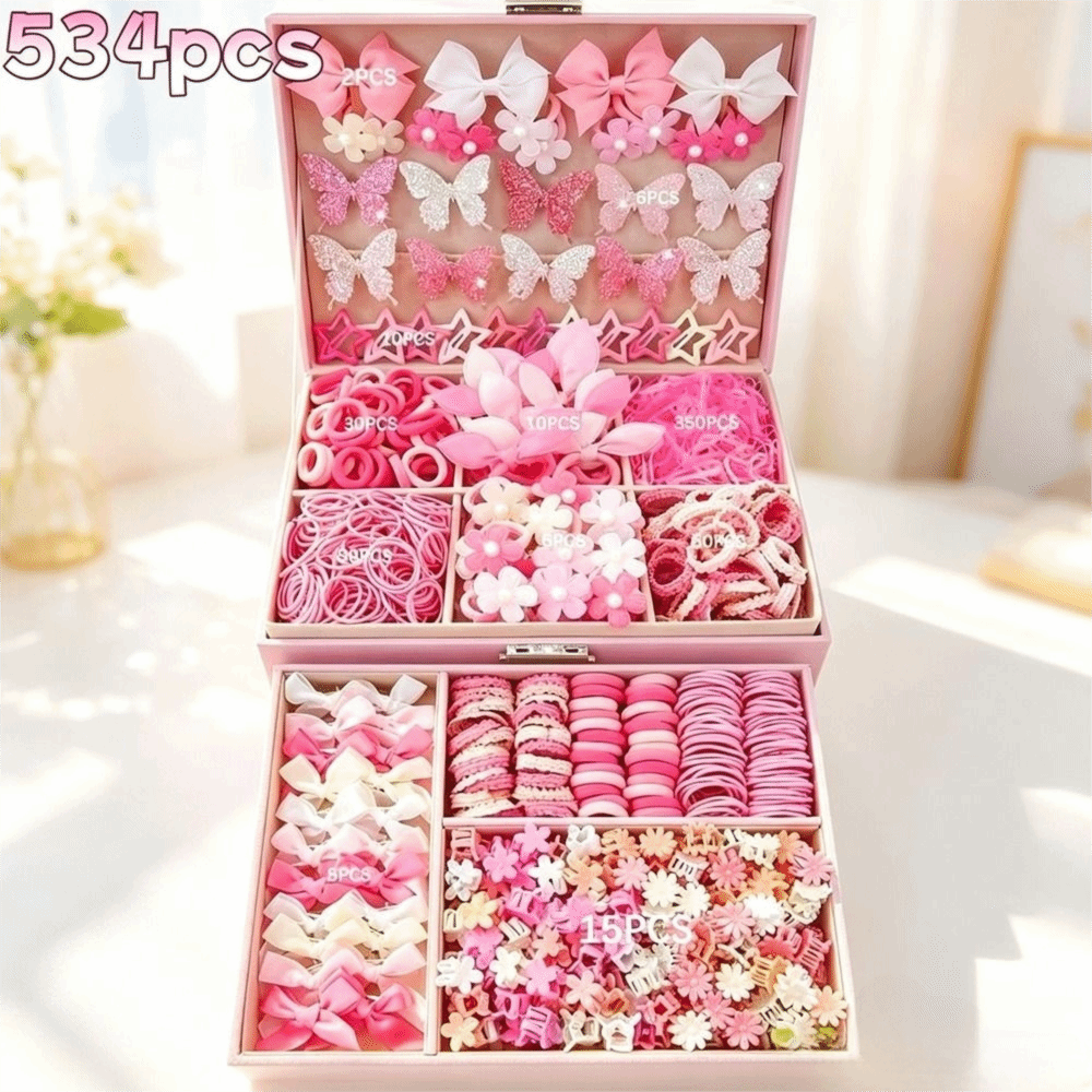 Tie Clip Set - Neues elastisches Haarschmuck-Set für Mädchen, leichte