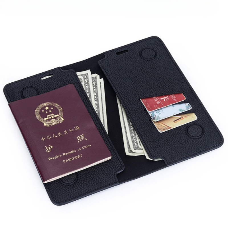 Men'S Accessories On Sale - Schlanke Minimalistische Reisepass-Brieftasche aus Echtem Leder,