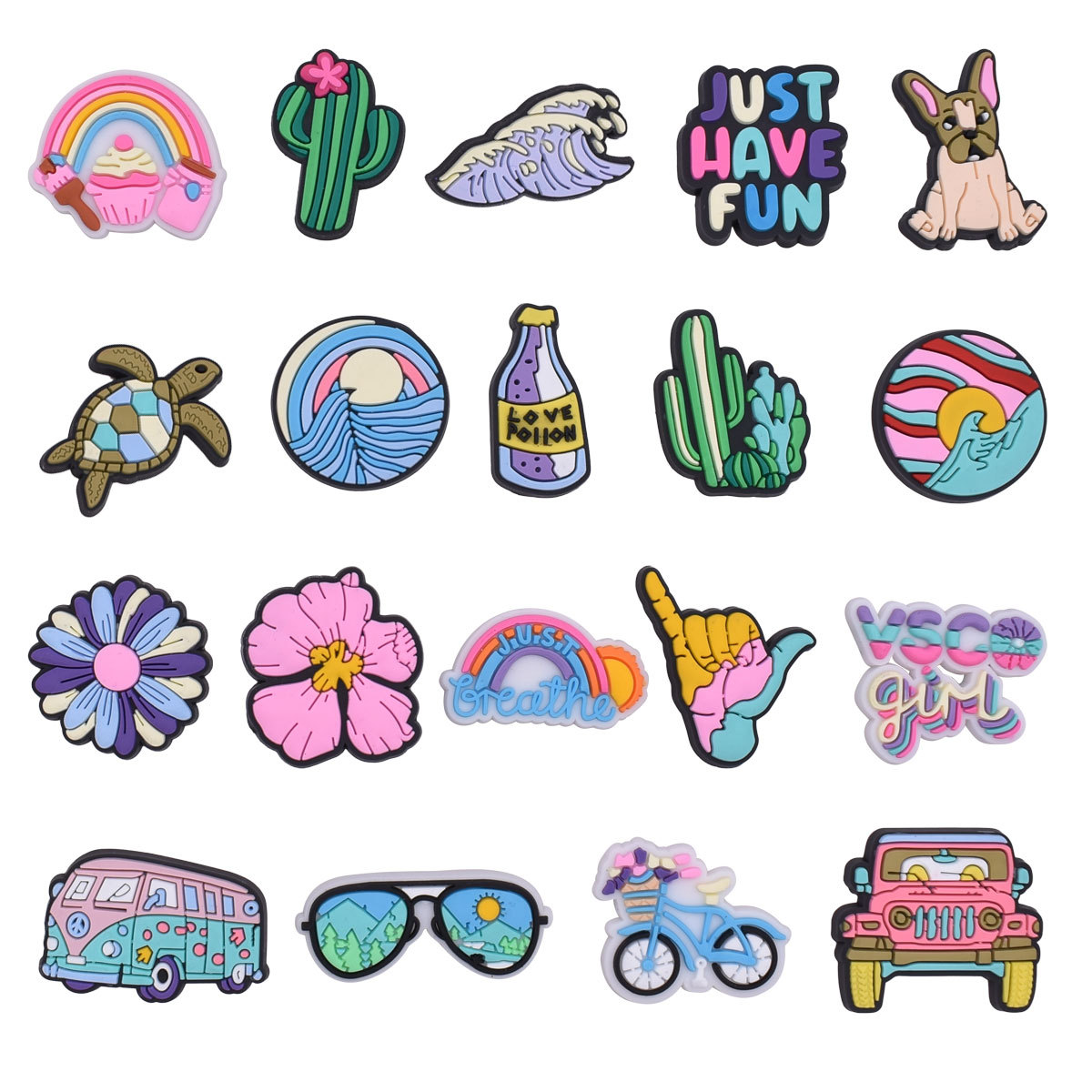Men'S Accessories Crocs - Strandurlaub-Schuhcharms für Crocs – Symbol-Schuhaccessoires für