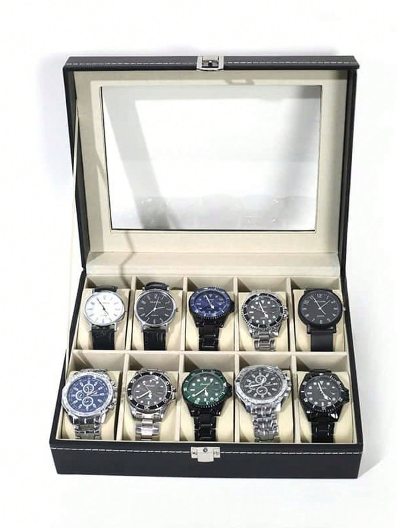 Leder-Uhrenbox mit Schloss, Gr – Men'S Accessories Rack Bewertung und Preis