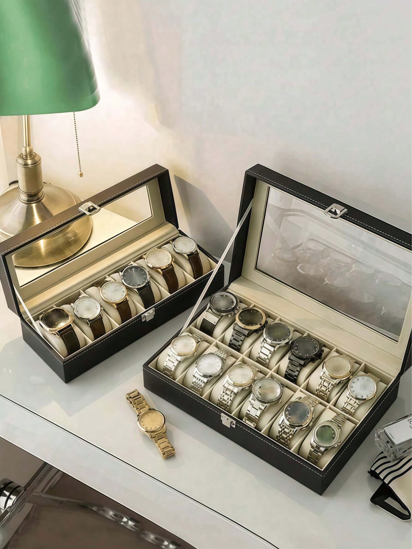 Leder-Uhrenbox mit Schloss, Gr – Men'S Accessories Rack Bewertung und Preis