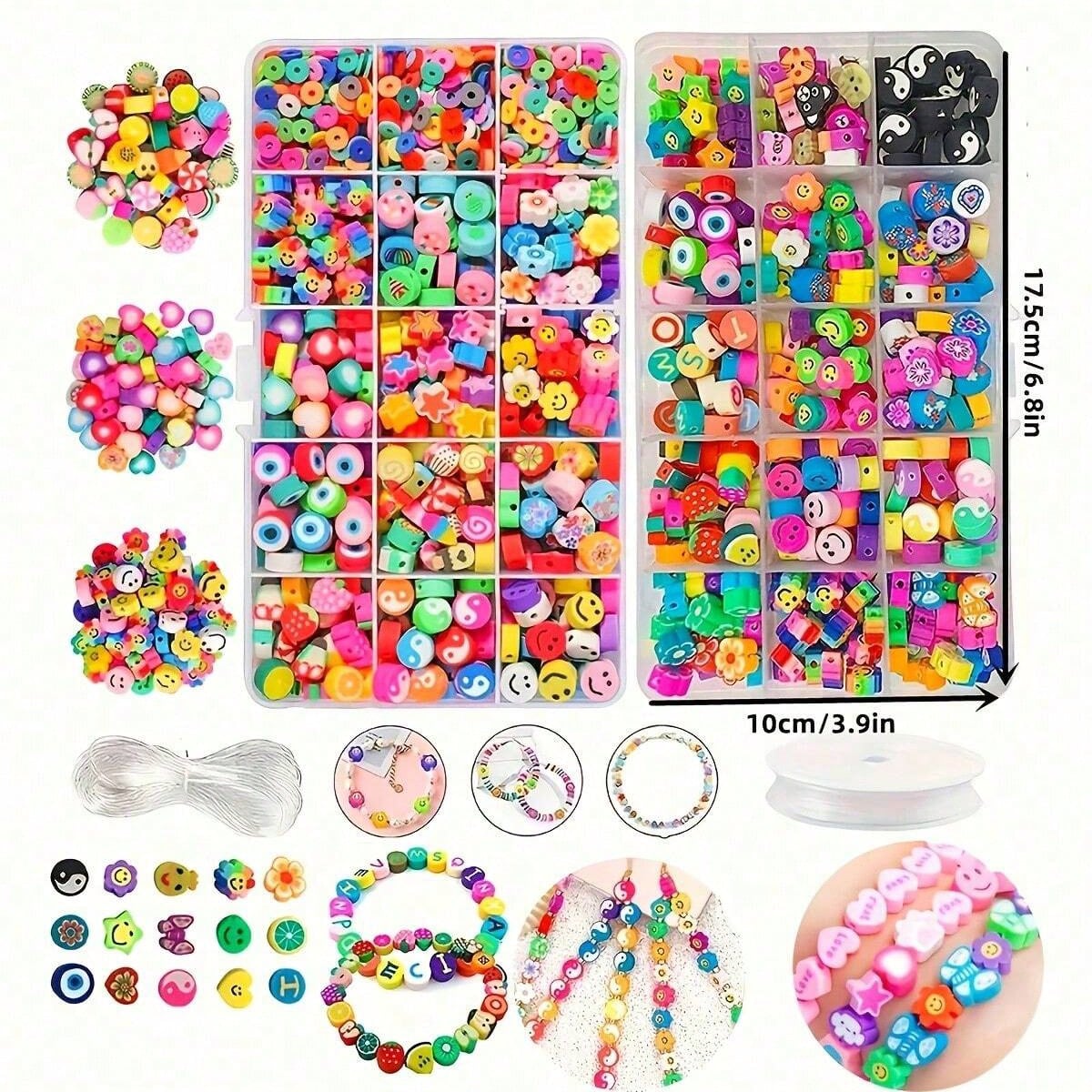 1450/1200/250 Stück Polymer Cl – Bracelet Beaded Men Bewertung und Preis