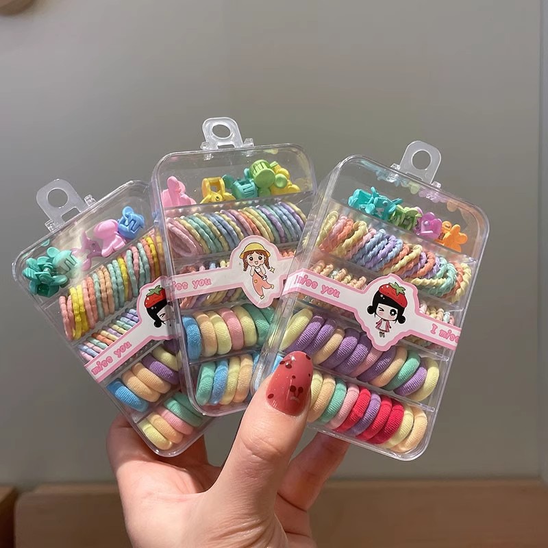 1 set Kinder bunte elastische  – Tie Clip Set Bewertung und Preis