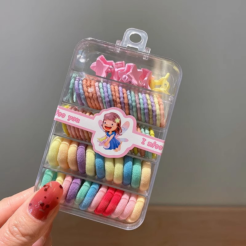 1 set Kinder bunte elastische  – Tie Clip Set Bewertung und Preis