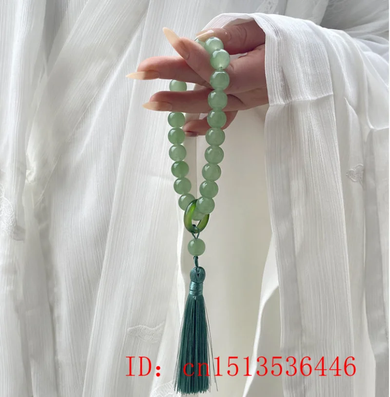 Grüner Jade stein 12mm Perlen  – Bracelet Beaded Men Bewertung und Preis